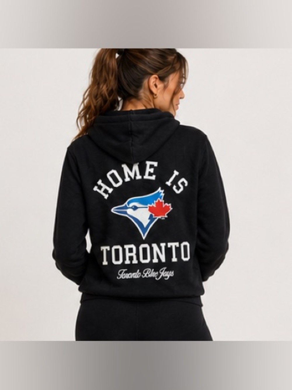 PEACE COLLECTIVE Toronto Blue Jays 'Home Is Toronto' Black Hoodie (Womens) XS